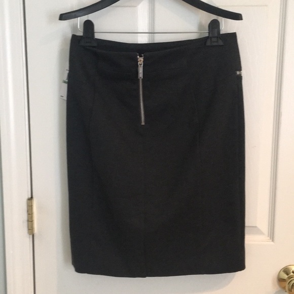 NWT Michael Kors Charcoal Gray Ponte Knit Pencil Skirt - 8 - Picture 6 of 13